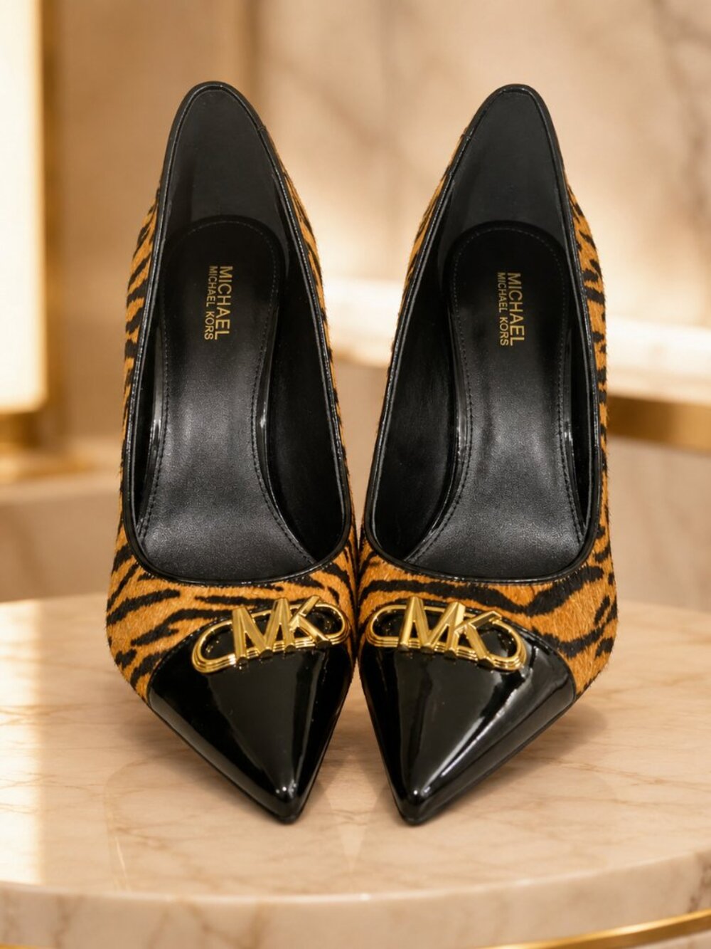 Michael Kors Tiger Print Haircalf Pumps – Size 7.5M – NWOT With Box